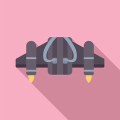 Poster - jetpack with booster launching flying upward providing personal flight through innovative technology