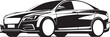 © Forida - Silhouette of black and white car vector illustration