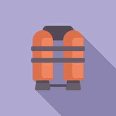 Poster - Illustration featuring an aqualung, essential equipment for divers to breathe underwater