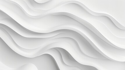 White abstract background with waves. Creative Architectural Concept. Modern simple ripple pattern. White radial web template background, brochure cover, app. Material style. Geometric surge billow