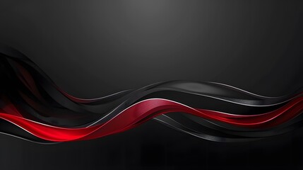 Wall Mural - black and red wave background concept