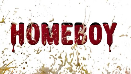 Poster - Color Splash Revealing Homeboy Text Generative AI