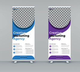 Corporate modern Business Roll-up banner or business rack card templates Design