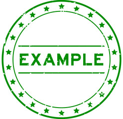 Wall Mural - grunge green example word round rubber seal stamp on white background