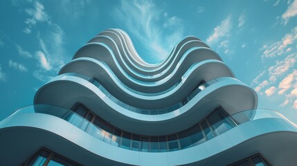 Poster - a creative modern building with architectural twists