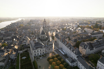 Wall Mural - A golden hour view of tours, france