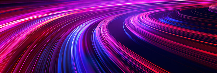 Poster - Abstract speed lights trails background showing fast motion