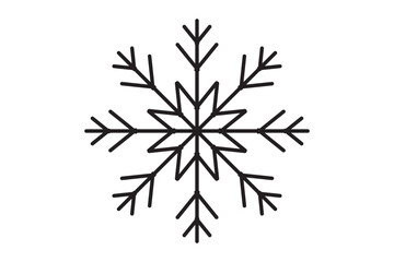 Wall Mural - snowflake simple icon