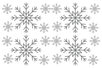 Wall Mural - snowflakes thin line icon set such as pack of simple snowflake, snowflake, snowflake, icons for report, presentation, diagram, web design