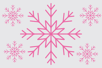 Wall Mural - snowflakes thin line icon set such as pack of simple snowflake, snowflake, snowflake, icons for report, presentation, diagram, web design