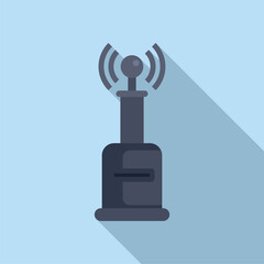 Sticker - Illustration of a wireless router emitting a wifi signal, symbolizing network connectivity and internet access