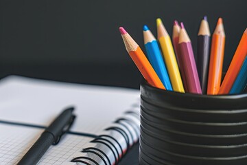 A detailed close-up shot of two sharpened pencils resting on top of a stack of vintage books, symbolizing education and writing..