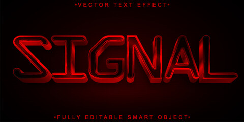 Aufkleber - Red Signal Vector Fully Editable Smart Object Text Effect