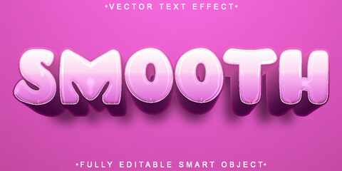 Poster - Pink Cute Smooth Vector Fully Editable Smart Object Text Effect