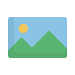 Poster - Flat design photo icon. Vector.