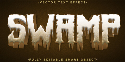 Poster - Wild Nature Swamp Vector Fully Editable Smart Object Text Effect