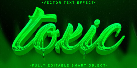 Poster - Green Toxic Vector Fully Editable Smart Object Text Effect