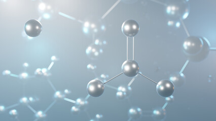 Canvas Print - calcium carbonate molecular structure, 3d model molecule, calcite, structural chemical formula view from a microscope