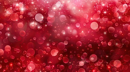 Poster - Red Bokeh Lights Background