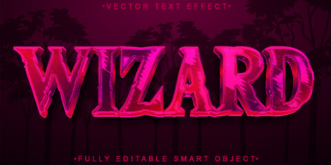 Poster - Magical Wizard Vector Fully Editable Smart Object Text Effect