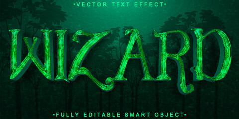 Poster - Green Wizard Vector Fully Editable Smart Object Text Effect