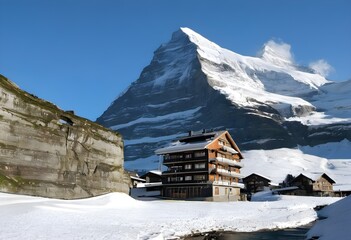 Poster - A view of the Eiger Mountain in the Swiss Alps