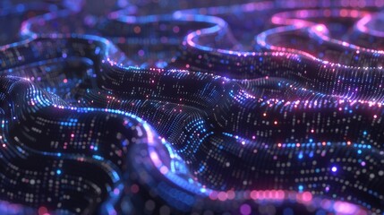 Aufkleber - AI Universe: Inside the digital brain with cascading data streams