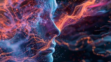 Poster - Visualizing AI: A journey through a digital brain filled with big data streams