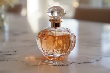 Canvas Print - Perfume Bottle on Marble Surface