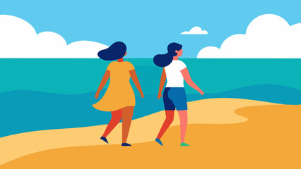 Poster - couple walking on the beach