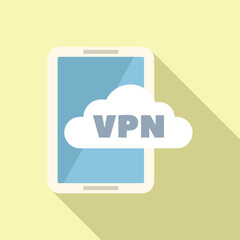 Poster - Smartphone connecting to cloud vpn service for secure and private internet access