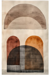Poster - Minimalist abstract art print. Watercolor wall art. Modern painting. Created with Generative AI technology
