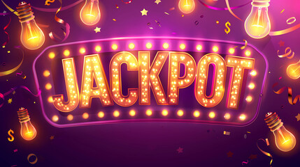 Winner banner in text, jackpot winner, casino, 777, celebration, gambling, slot machine