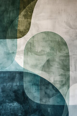 Poster - Minimalist abstract art print. Watercolor wall art. Modern painting. Created with Generative AI technology
