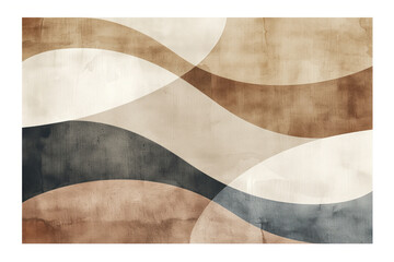 Poster - Minimalist abstract art print. Watercolor wall art. Modern painting. Created with Generative AI technology