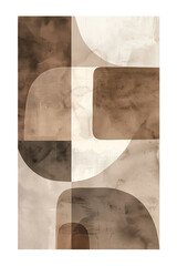 Poster - Minimalist abstract art print. Watercolor wall art. Modern painting. Created with Generative AI technology