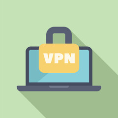 Poster - Vpn software guaranteeing safe internet browsing on a laptop