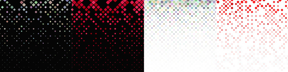 Poster - Abstract diagonal square pattern collection