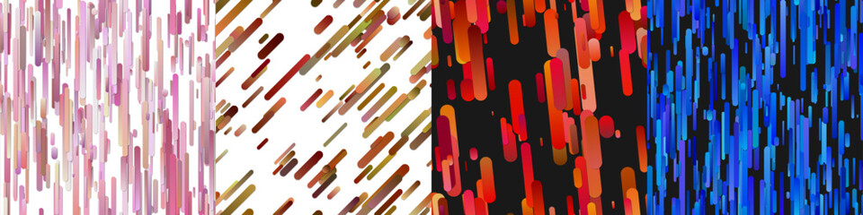 Poster - Seamless gradient stripe background set
