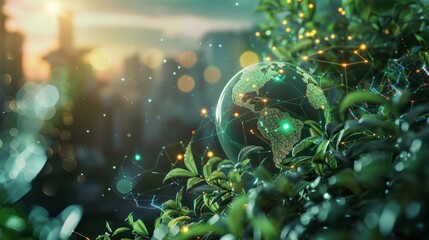 Poster - Goals for sustainable development. Green technologies. Environmental technologies concept. Sustainable development.