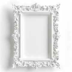 Wall Mural - Picture frame mockup on a white wall