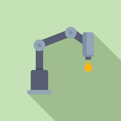 Poster - industrial robot arm welding a metal detail in a manufacturing process
