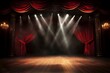 © Monirknn - Magic theater stage red curtains Show Spotlight