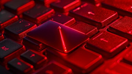 Aufkleber - A computer keyboard featuring a prominent red logo, Email Security Warning, Unauthorized Access to Your Account