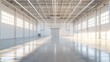 © Matthew - Spacious and modern empty warehouse with industrial lighting