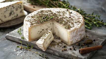 Sticker - Creamy white goat cheese. Generative AI