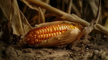 Canvas Print - Golden kernel harvest sustenance. Generative AI