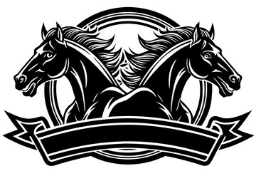 Wall Mural - Logo de caballos de Carrera's vector illustration