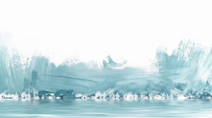 Wall Mural - a blue ocean with white foam and waves crashing against the shore