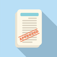 Poster - document is being stamped with the word approved, signifying acceptance and authorization